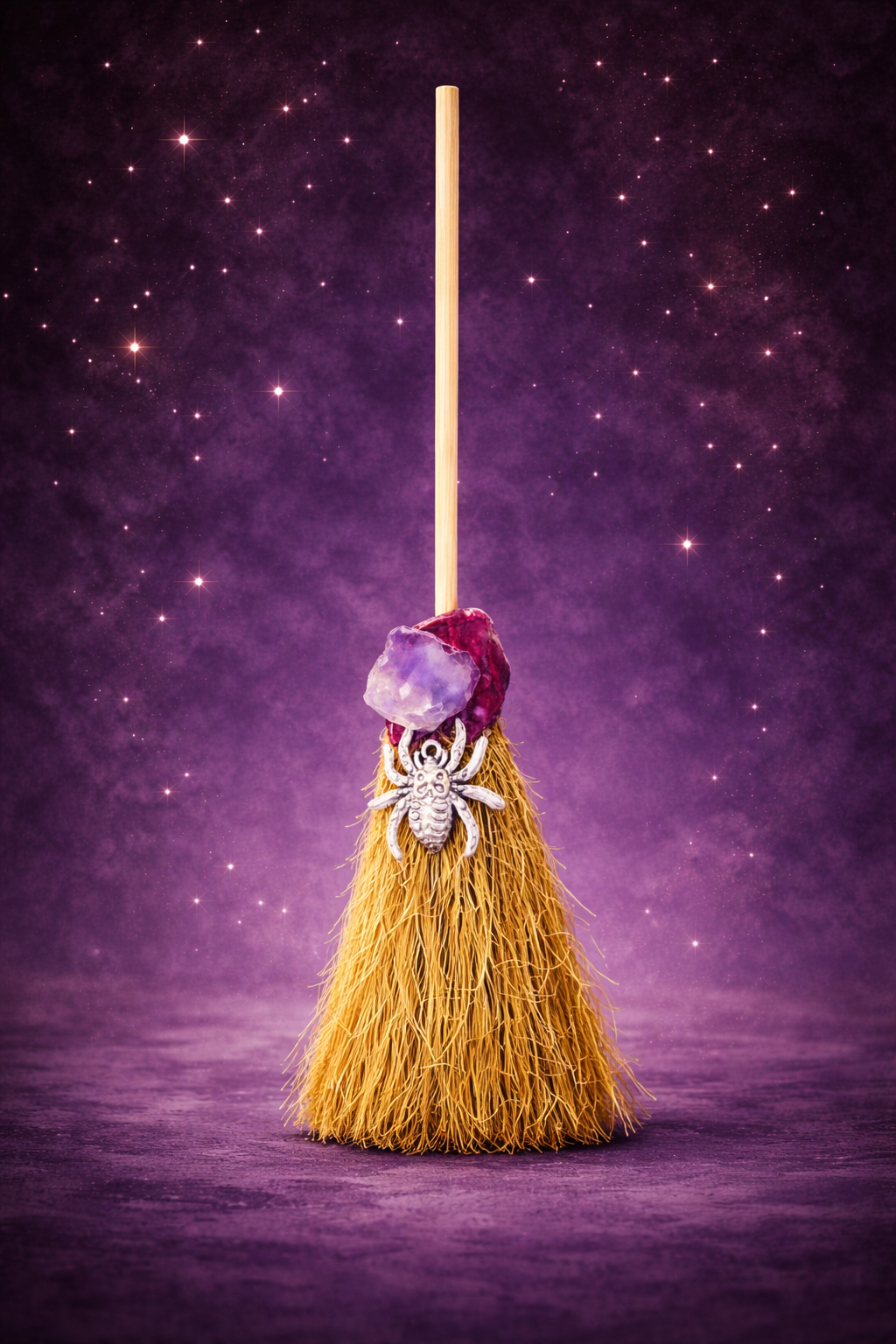 🔮 Amethyst Gemstone Altar Broom 🔮 – BrOoMsTiXs & MoRe